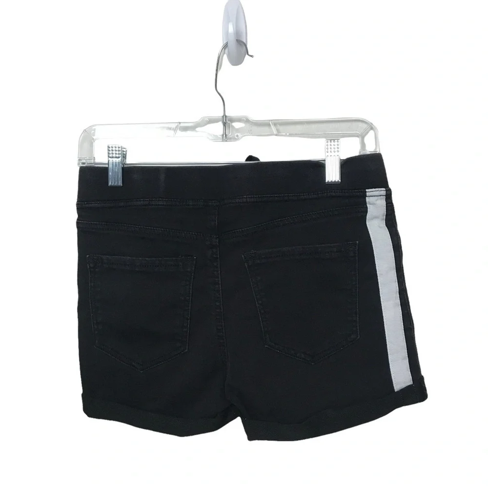 Black Daisy Side Stripe Stretch Shorts Juniors Small - Picture 3 of 10
